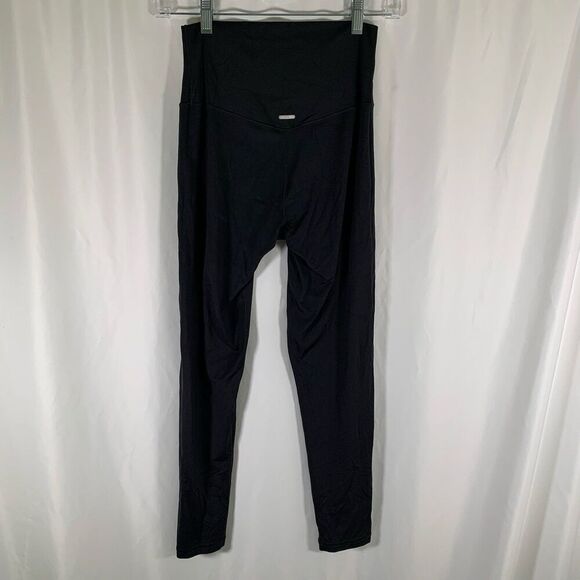 Aerie Leggings Women's Medium Solid Black Pull On Stretchy High Rise - Picture 5 of 7
